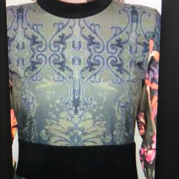 Pole neck- multi-khaki unlined dress - Picture 3 of 3